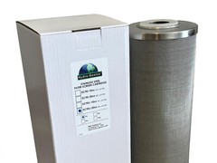 Hydro-Genics® Stainless Steel Cleanable Filter, 20″ length, 4.3″OD, 10 micron