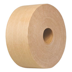 Reinforced Water Activated Kraft Carton Sealing Gummed Tape 2.75″ x 450 ft Tan
