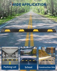 1 Pack 72” Speed Bump 4” High Heavy Duty Speed Humps Portable Speed Bump