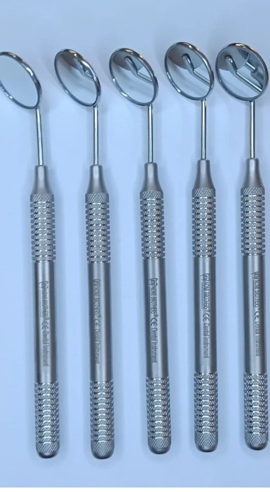 German x10 Dental Mouth Mirror #5 Unique Hollow Handle Dental Instruments Dentis