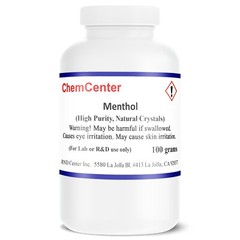 Menthol, Natural Crystals, High Purity , 100 grams