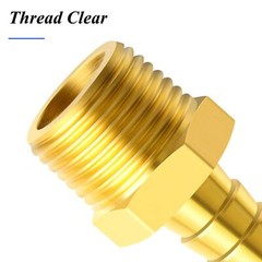Brass Hose Barb Fitting -3/8 Inch Barb to 1/2 Inch Male NPT Adapter（Pack of 5）