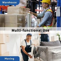 18″ x 1500′ 80 Gauge 4 Rolls Pallet Wrap Stretch Film Hand Shrink Wrap 1500FT