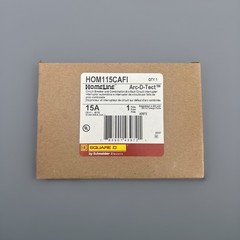 NEW Square D HOM115PCAFI Plug-On Neutral 15 Amp 1 Pole Circuit Breaker