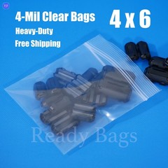 4×6″ Zip Plastic Reclosable Bags 2Mil 3Mil 4Mil 6Mil Top Lock Jewelry Baggies