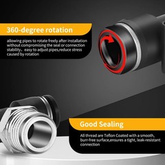 24 PCS 1/2 Push To Connect Fittings 1/2 Inch Tube OD x 1/4 Inch NPT Thread