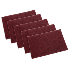 Scotch-Brite 7447B Pro Hand Pad [Very Fine]: 6 in. x 9 in. (Red) *5-pack
