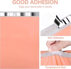 Jiaro Pack Poly Mailers Shipping Bags Envelopes 14.5×19″ 100 Pack Peach Pink