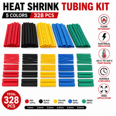 328pcs Heat Shrink Tubing Electrical Wire Insulation Cable Sleeve Kit Multicolor