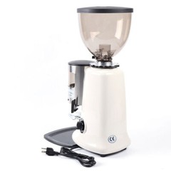 64mm Flat Burr Coffee Grinder 350W 1.2kg Hopper White 200g Dispenser