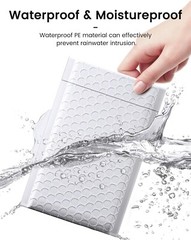 500 Pcs Bubble Mailers 4×8 Poly Padded Envelope Thick Mailing Bags White #000