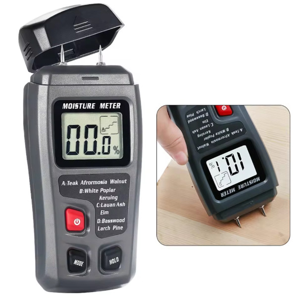 Digital LCD Wood Moisture Meter – Tester for Wood, Firewood, Paper & Cardboard