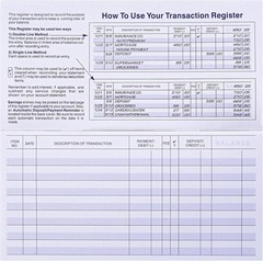 24 PCS Check Registers for Personal Checkbook, Easy to Read Checkbook Register