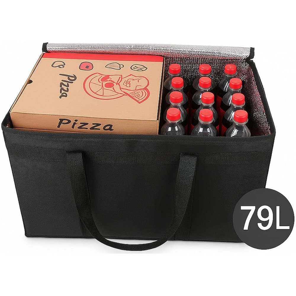 Insulated Food Delivery Bag XXXL Insulated Reusable Grocery Cooler/Hot…