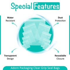 GRIP SEAL BAGS CLEAR SELF RESEALABLE POLYTHENE POLY PLASTIC ZIP LOCK ALL SIZES
