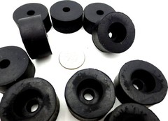 Screw Bolt On Rubber Bumper Pad Stand Fit For 3/16″ Screw Hole, 1″ Pad 1/2″ Tall