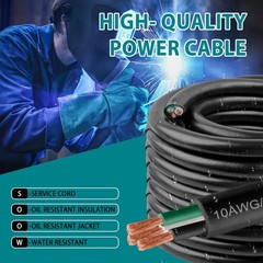 14/4 SOOW Wire 100FT, 14 AWG 600V SOOW Bulk Cable, 14 Gauge 4 Conductor Porta…