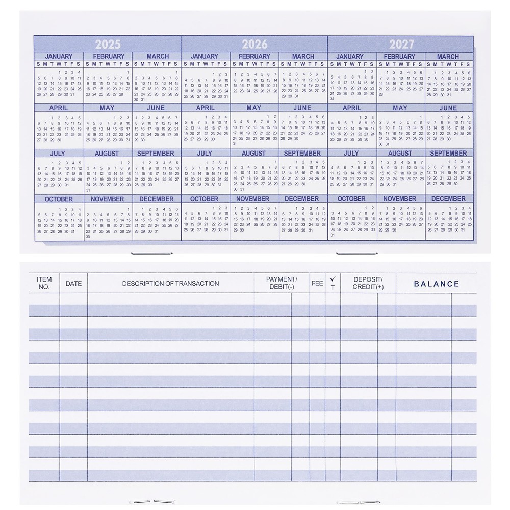 20 Pack Checkbook Register Check Registers for Personal Blank Ledger Transaction