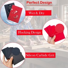 20 PCS 3 x 4 Inch 400-3000 Grit Ultra Fine Sanding Sponge, Soft Foam Red