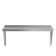 14 in. x 30 in. Stainless Steel Wall Shelf With Squared Edge