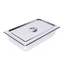 4-Pack Hotel Pans Commercial Steam Table Pan w/ Lid Stainless Steel Food Pan US