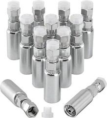 12 PACK 1/4″ Hydraulic Hose End Fittings: 1/4″ I.D. Hose x 1/4″ JIC 37 ° Female