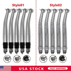 1-5 Dental High Speed Handpiece + 4 Hole Quick Coupler 360° Swivel Fit KaV NSK