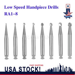5 Pcs/Pack Dental RA Round Carbide Bur For Slow Speed Latch Type RA 1#-8# Choose