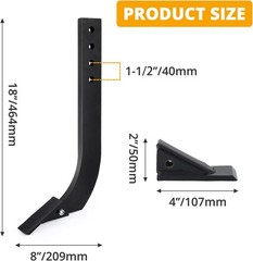 18″ Ripper Box Blade Shank w/ Black Powder Anti-Rust Finish for Plowing,Digging