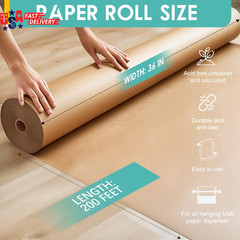 Perkhomy 36″ X 2,400″ (200′) Brown Kraft Paper Roll for Craft Bulletin Board Pap