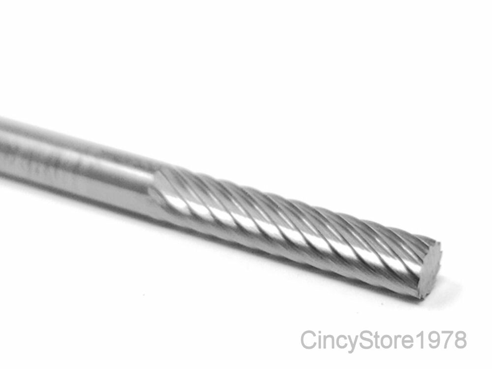 SA43S Cylindrical Tungsten Carbide Burr Bur Cutting Tool Die Grinder Bit 1/8″