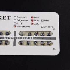 Dental Orthodontic Bracket Roth/MBT/Edgewise 018/022 no/3/345 Hook Standard Mini