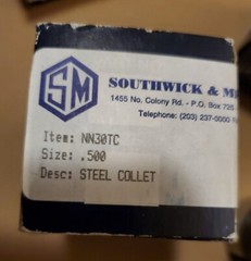 (1) Southwick & Meister Flat Nose Serrated Collet NN30TC .500 .015 Bore Chamfer