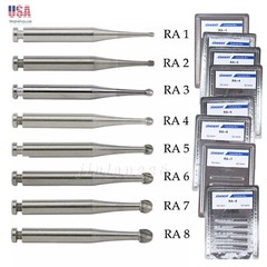 5-100 8 Types Dental Round Carbide Bur for Slow Speed Latch Type RA 1# – 8# Burs