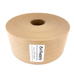 Reinforced Water Activated Kraft Carton Sealing Gummed Tape 2.75″ x 450 ft Tan