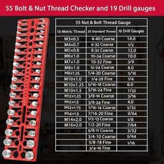 55 Nut and Bolt Thread Checker – Thread Checker Standard and Metric Bolt and Nut