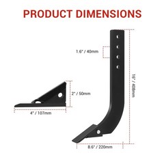 1/6pcs 18” Box Blade Shank Scarifier Shanks Teeth 4 Holes Box Scraper Shank