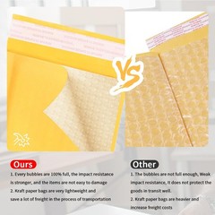 50Pcs 8×12 Kraft Bubble Mailers Shipping Bags Mailing Padded Self Seal Envelope