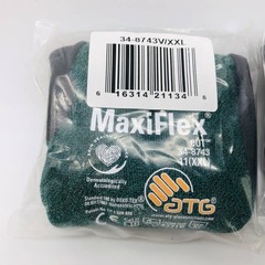 ATG 34-8743V Maxiflex Cut Resistant Gloves 2XL Palm Coated Breathable 3 Pairs