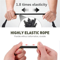 5 Types Stretch Elastic Ropes 8MM Bungee Cords with Hooks Lightweight Bikes Tie