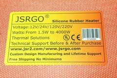 3″ X 8.7″ 80 X 220mm 24V 30W w 3M Factory Direct Sale JSR2 CE UL Flexible Heater