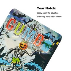 3.5g Smell Proof Mylar Bags Resealable Zip Seal Stand Up Food Pouches 100Pcs