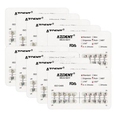 AZDENT Dental Orthodontic Brackets Braces Metal Standard Roth Slot.022 Hooks 345