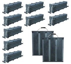 Cribbing Block Kit – 2Pcs 2″ x 24″ x 24″ Base Plate & 9Pcs 6″ x 7″ x 24″ Stacker