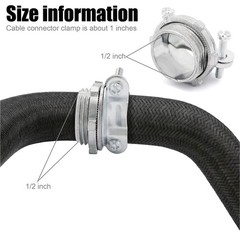 24pcs 1/2Inch Clamp Type Cable Connectors for Metallic Conduit Protect Cables…