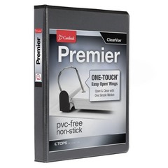 10301 Easy-Open ClearVue Locking Slant-D Binder, 1-Inch Cap, 11 x 8 1/2, Black