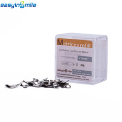 50Pcs Dental Metal Matrices Matrix Band Sectional Contoured Refill S/M/L 50μm