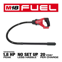 Milwaukee 2910-20 M18 FUEL 4′ Concrete Pencil Vibrator