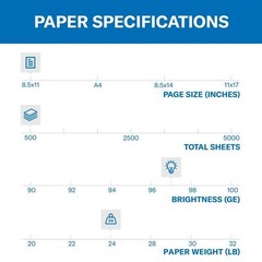 Hammermill Premium Printer Paper, 24lb,8.5×11,White,1 Ream ,500 Sheets.
