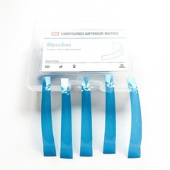 Dental Blue Strip M8 Contoured Anterior Matrix Restoration Matrices 0.05mm